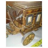 Stagecoach Lamp  Wood, Hand Crafted, Great Detail.