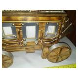 Stagecoach Lamp  Wood, Hand Crafted, Great Detail.
