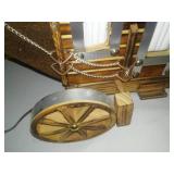 Stagecoach Lamp  Wood, Hand Crafted, Great Detail.