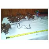 Antique Cast Wagon and 8 Horses.