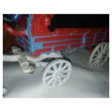 Antique Cast Wagon and 8 Horses.