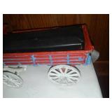 Antique Cast Wagon and 8 Horses.