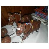 Antique Cast Wagon and 8 Horses.