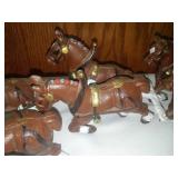 Antique Cast Wagon and 8 Horses.