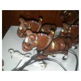 Antique Cast Wagon and 8 Horses.