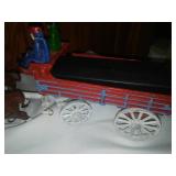 Antique Cast Wagon and 8 Horses.