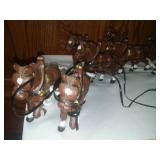 Antique Cast Wagon and 8 Horses.