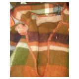 Wool Poncho, Scarf & blankets.