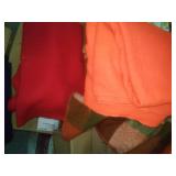 Wool Poncho, Scarf & blankets.