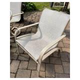 Brown Jordan Glass Top Patio Table With Three Chairs