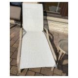 2 Brown Jordan Adjustable Lounges with an Accent Table