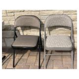 2 Metal Padded Folding Chairs