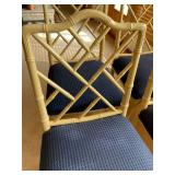 4 Century Chair Company Bamboo Like Padded Chairs