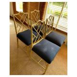 4 Century Chair Company Bamboo Like Padded Chairs