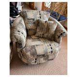 3 Matching Contemporary Swivel Rockers with Matching Pillows