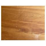 Rolling Metal and Wooden Coffee Table w/ Screen Shelf