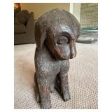 Ornate Wooden Dog Carving