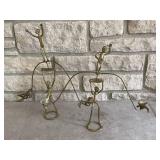 2 Brass African Balancing Pieces