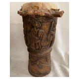 Ornate Hand Carved Bongo Drums
