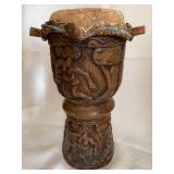 Ornate Hand Carved Bongo Drums