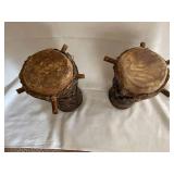 Ornate Hand Carved Bongo Drums