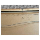 Richard Brewer Mexican Cemetary Mixed Medium Framed Art