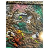 Richard Brewer Mexican Cemetary Mixed Medium Framed Art