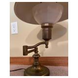 Vintage Brass Table Lamp With Adjustable Arm
