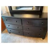6 Drawer Curved Dresser With Mirror
