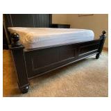 Queen Sized Wooden Bed With Two Wooden Nightstands