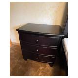 Queen Sized Wooden Bed With Two Wooden Nightstands