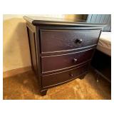 Queen Sized Wooden Bed With Two Wooden Nightstands