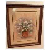 Edith Green Floral Framed Art
