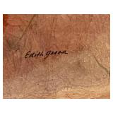 Edith Green Floral Framed Art