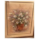 Edith Green Floral Framed Art