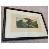 Vintage "By The Shady Stream" Framed Art
