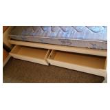 Pair of Techline Twin Storage Beds and Matching Nightstand