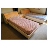 Pair of Techline Twin Storage Beds and Matching Nightstand