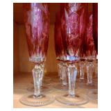 Vintage Etched Cranberry Glassware and More!