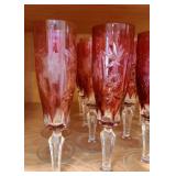 Vintage Etched Cranberry Glassware and More!