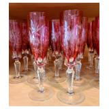 Vintage Etched Cranberry Glassware and More!