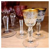 Vintage Etched Cranberry Glassware and More!
