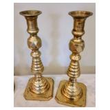 Brass Candleholders and Tapers