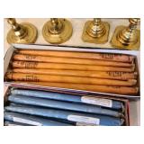 Brass Candleholders and Tapers