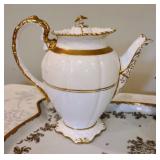 Vintage Gold and White Tea Set