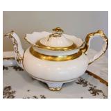 Vintage Gold and White Tea Set