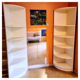 Pair of White Corner Shelves