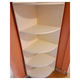 Pair of White Corner Shelves