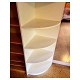 Pair of White Corner Shelves