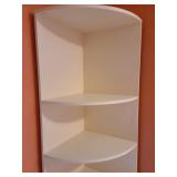 Pair of White Corner Shelves